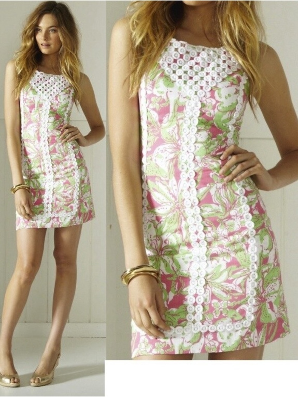 Lilly Pulitzer Women’s MacFarlane Dress Shift Mini Elephant Eyelet Size 2